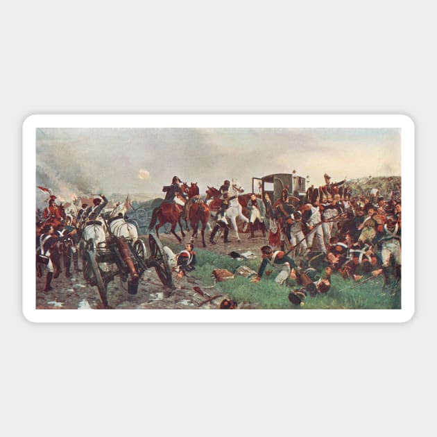 On the evening of The Battle of Waterloo Sticker by artfromthepast